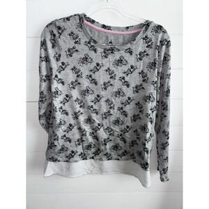 Disney‎ Parks Minnie Mouse Shirt Women's L Gray Long Sleeve Blouse NWT 0183